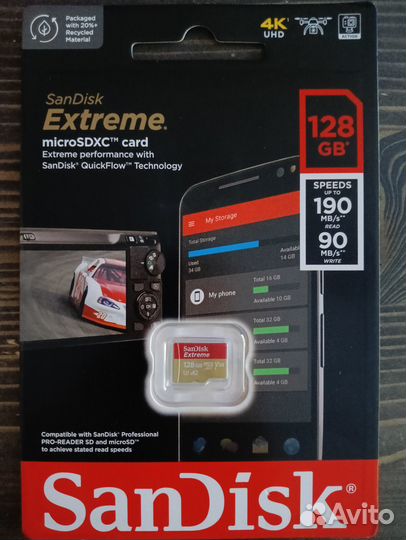 Карта памяти microSD SanDisk Extreme 128 Gb ориг