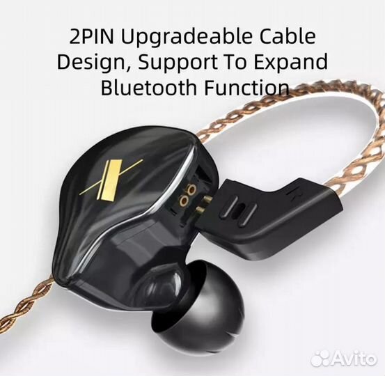 Наушники проводные.KZ EDX. Разьем 3,5 мм