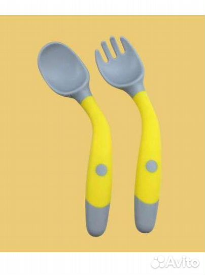 Ложка и вилка для кормления детская новая