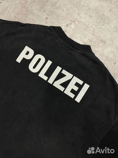 Футболка Polizei Vetements cropped fit
