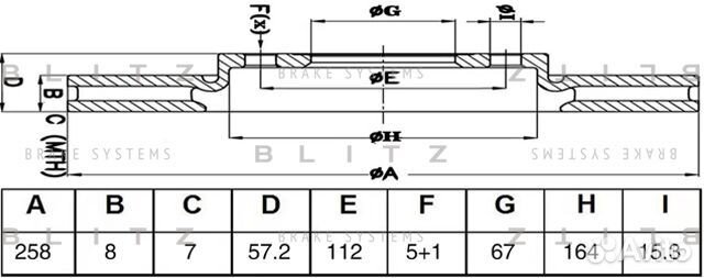 Диск тормозной задний mercedes W245 05- BS0505