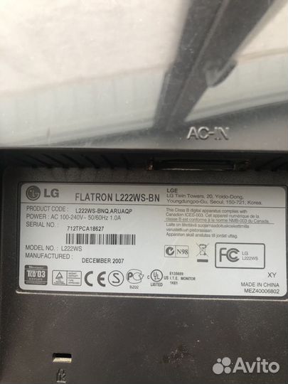 Монитор LG flatron L222WS