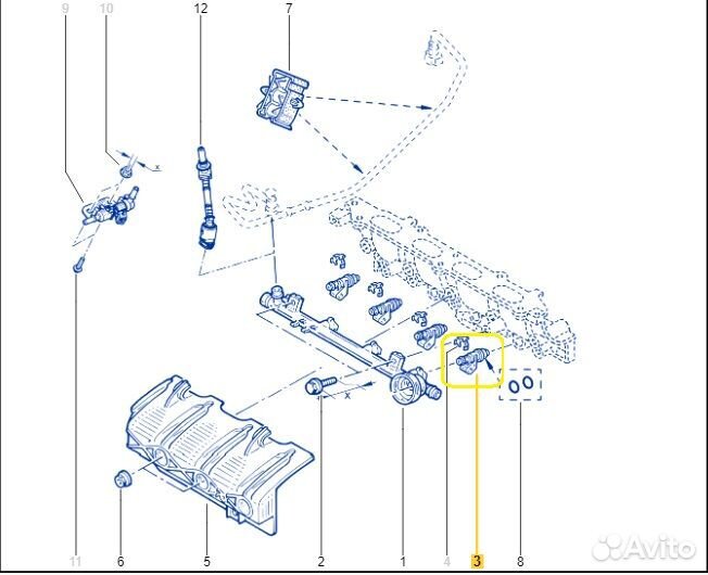 Форсунка топливная Renault Duster F4R 2021