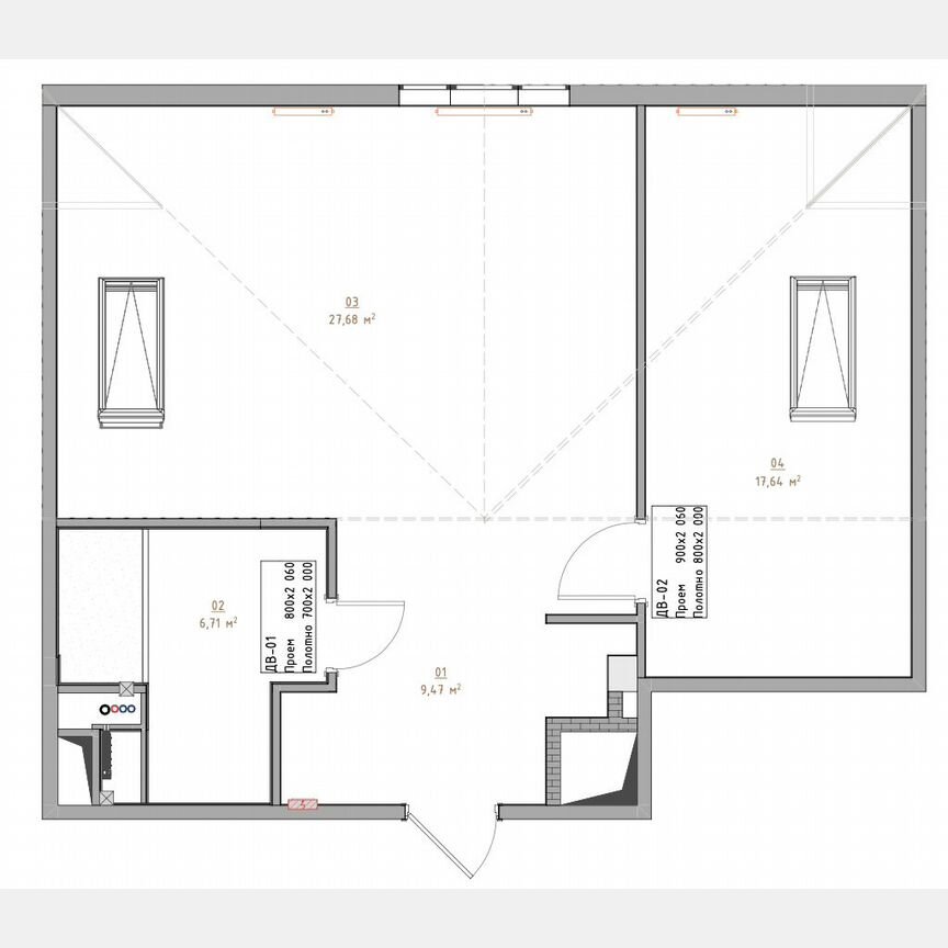 2-к. квартира, 54,7 м², 7/7 эт.