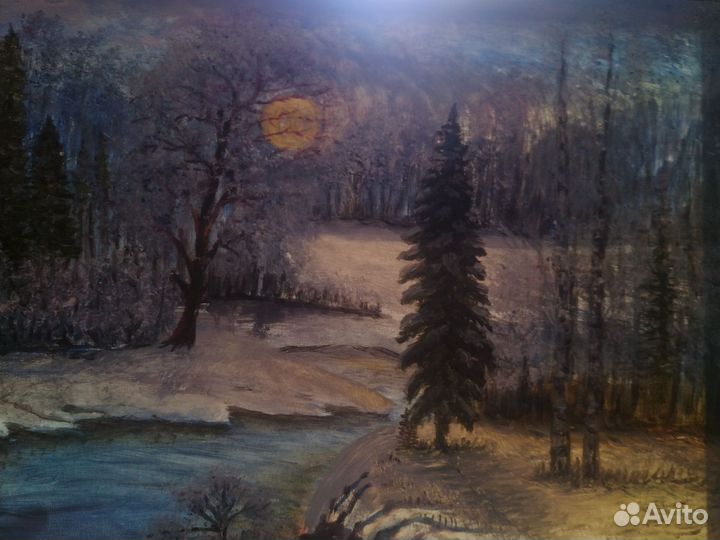 Картина маслом на холсте пейзаж