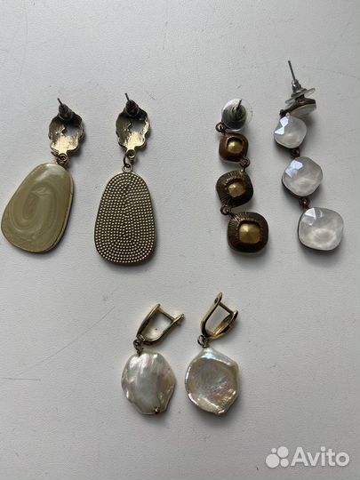 Серьги б/у, красивые, современные