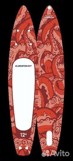 SUP Board gladiator ART 12.6 красный