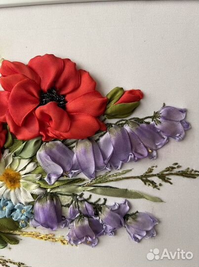 Вышивка лентами картина