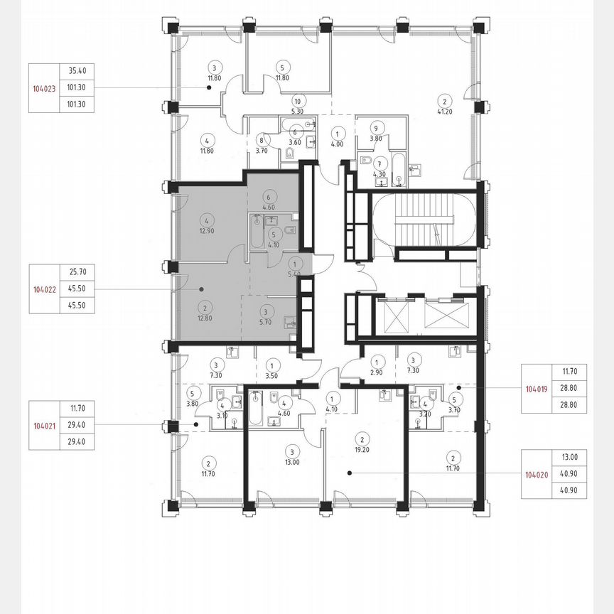 1-к. квартира, 45,5 м², 4/18 эт.