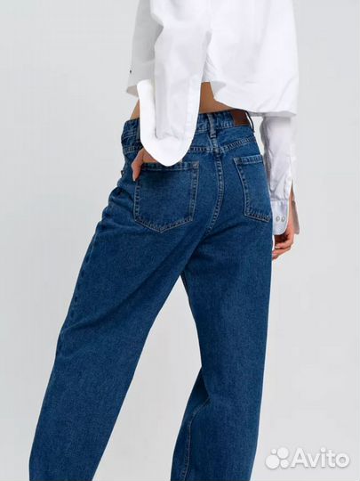 Джинсы широкие на низкой посадке