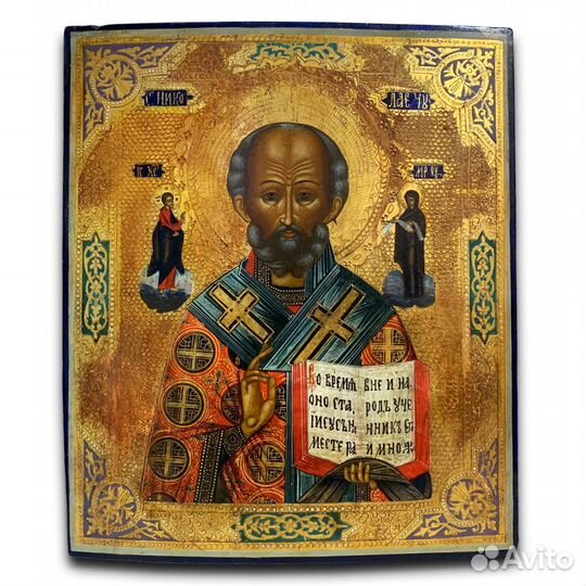 Старинная икона Святого Николая Чудотворца