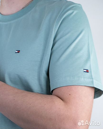 Футболка Tommy Hilfiger (4675) (M, Бирюзовый)