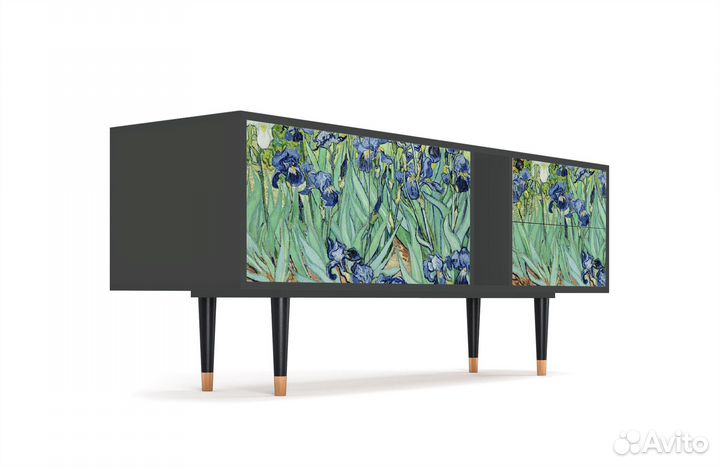 Тв-тумба T1 - Антрацит - Irises