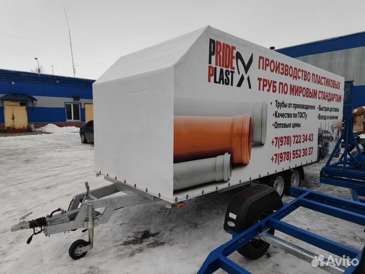 Прицеп для газели двухосный длина 6,2м высота 2,1м