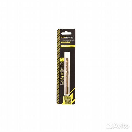 Сверло по металлу 7,0х109мм cobalt hanskonner H1055-M070-109 (shuft)