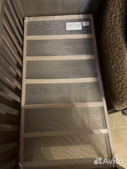 Кроватка IKEA sundvik серо-коричневая б/у