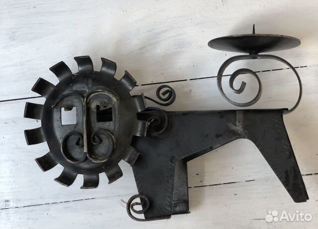 Подсвечник лев сталь