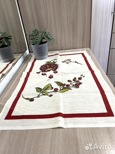 Скатерть/салфетка новая льняная 80*50