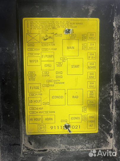 Блок предохранителей моторного отсека Kia Cerato