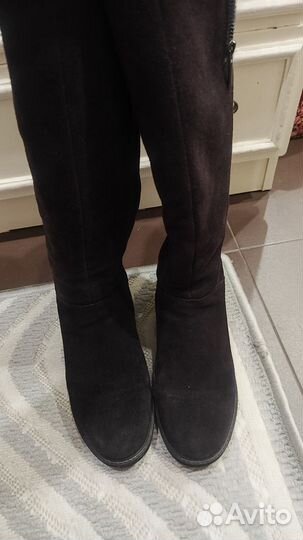 Зимние женские сапоги 38 натуральная замша