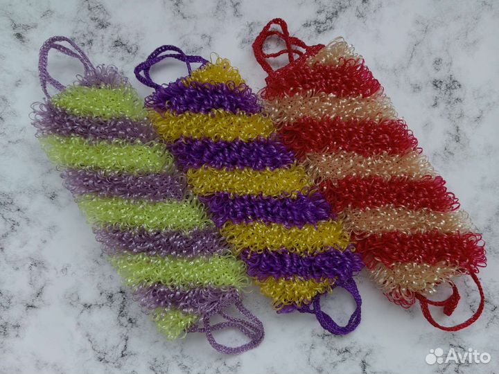 Мочалки ручной вязки