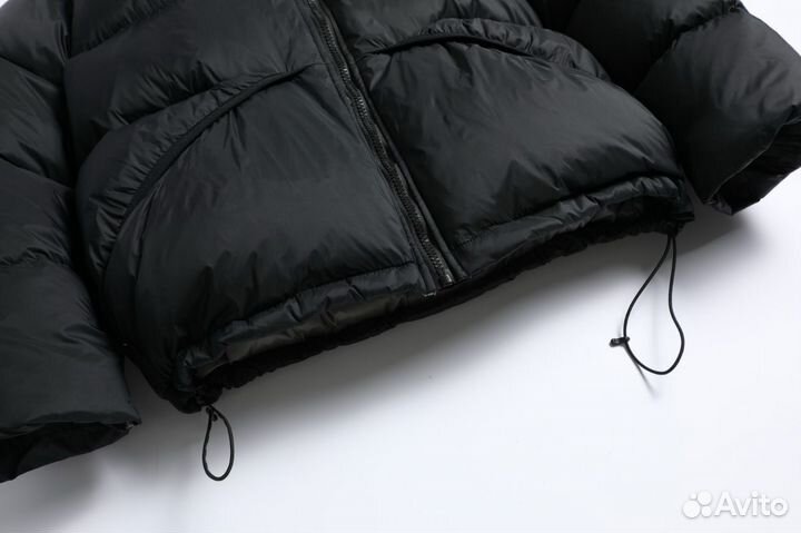 Пуховик Stussy Черный с вышивкой