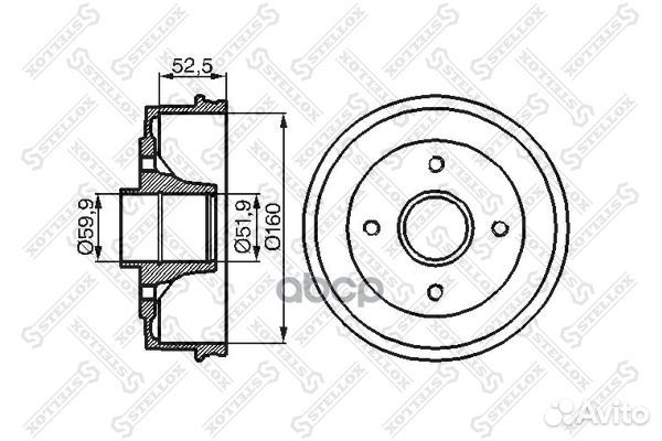 Барабан тормRenault Clio all 98 без A 60253911