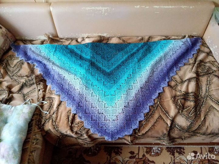 Шаль бактус крючком