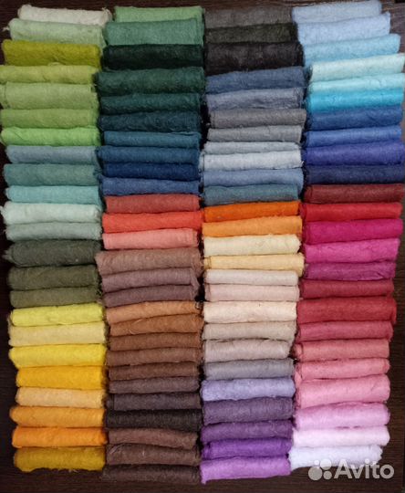 Вата льняная набор 100 отрезов