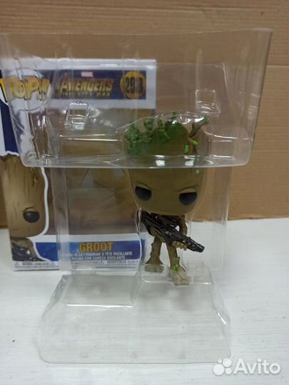 Фигурка Funko POP Bobble Marvel Groot w/Blaster б