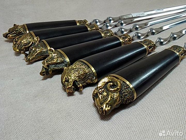 Шампура подарочные Охота (граб) 6шт