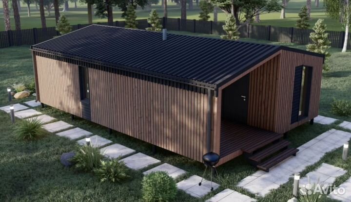 Готовый модульный дом Барн65+