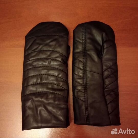 Варежки детские натуральная кожа