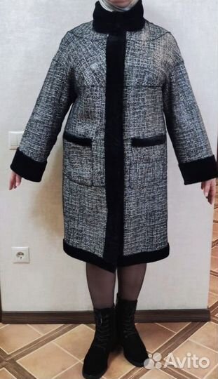 Пальто дубленка зимнее