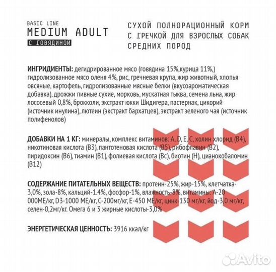 Корм для собак AJO Аджо Dog Medium 12 кг