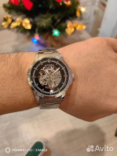 Мужские наручные часы механические Rolex Black