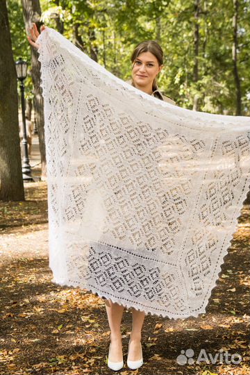 Пуховой платок/шаль