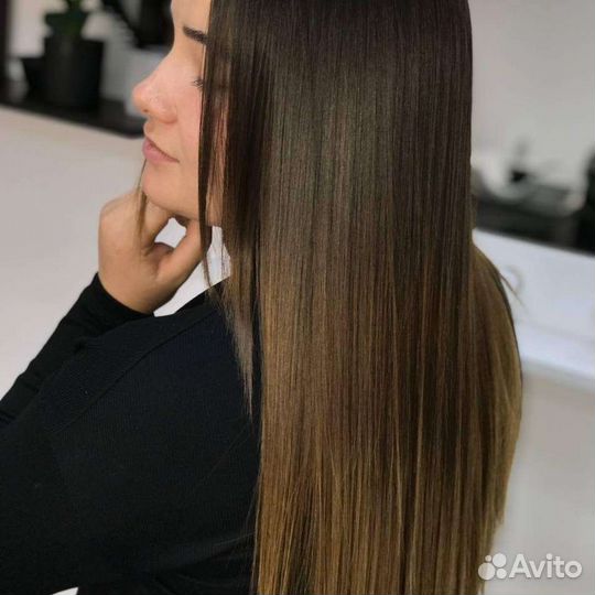 Кератиновое выпрямление волос