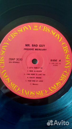 Freddie mercury queen Mr. Bad Guy LP OBI Japan