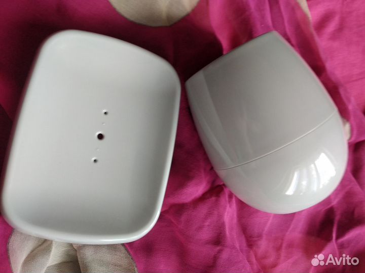 Мыльница и стакан для зубных щеток