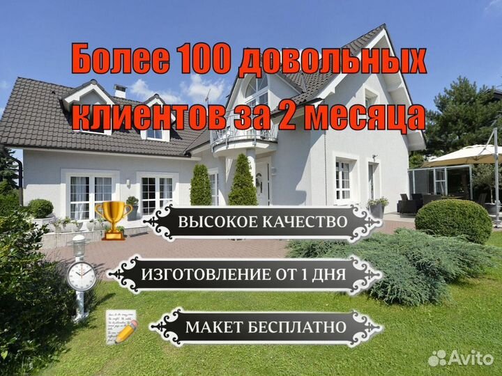 Красивая табличка с адресом