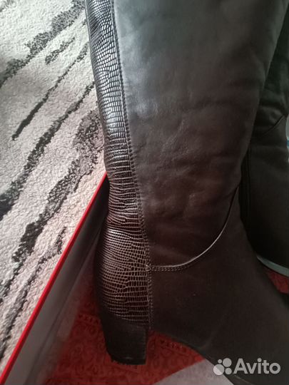 Сапоги демисезонные, натуральная кожа, р. 39
