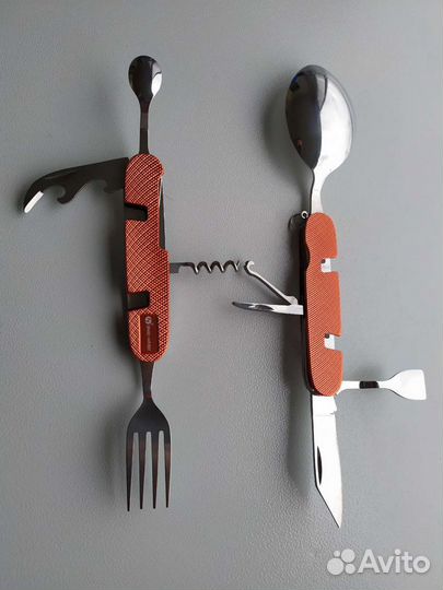 Нож-ложка-вилка (набор) 9в1 нержавеющая сталь