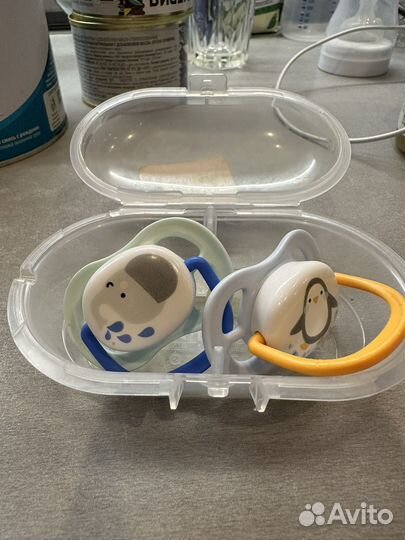 Бутылочки avent + пустышки 0+