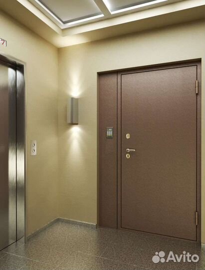 Входные тамбурные двери на площадке