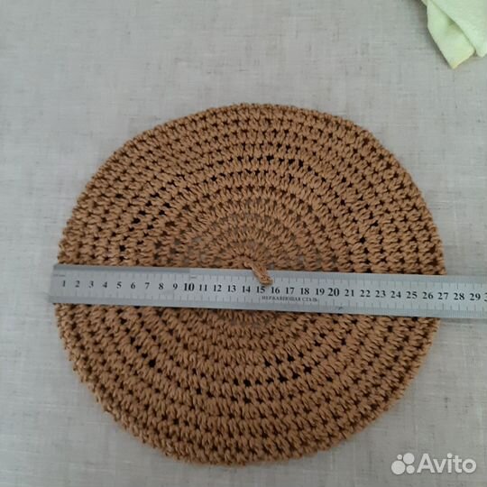 Берет летний соломенный