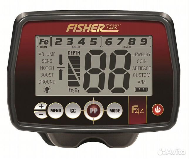 Металлоискатель Fisher F44DD + снайперка катушка