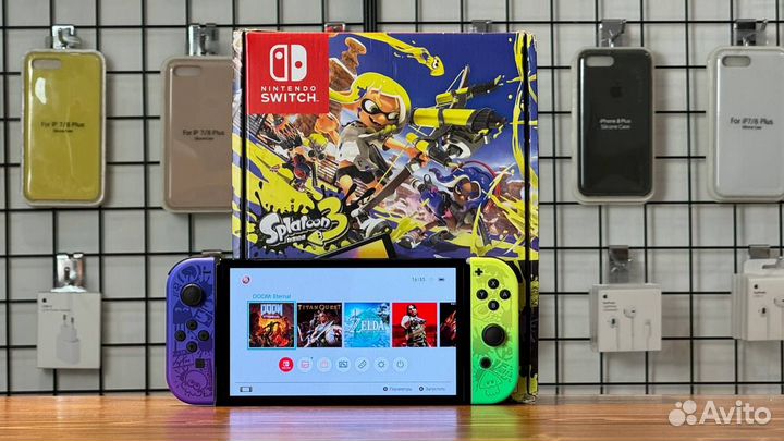 Новая Прошитая Nintendo Switch Oled Splatoon 128GB