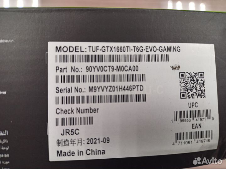 Видеокарта Asus GeForce GTX 1660TI TUF Gaming EVO