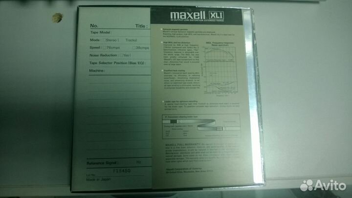 Maxell XLI 35-90 Катушки бобина пленка TDK